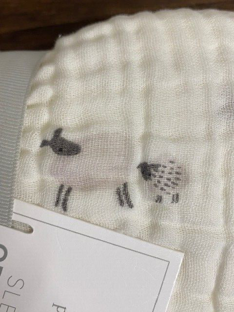 Pottery Barn Kids Sleepy Sheep Organic Muslin Crib Sheet