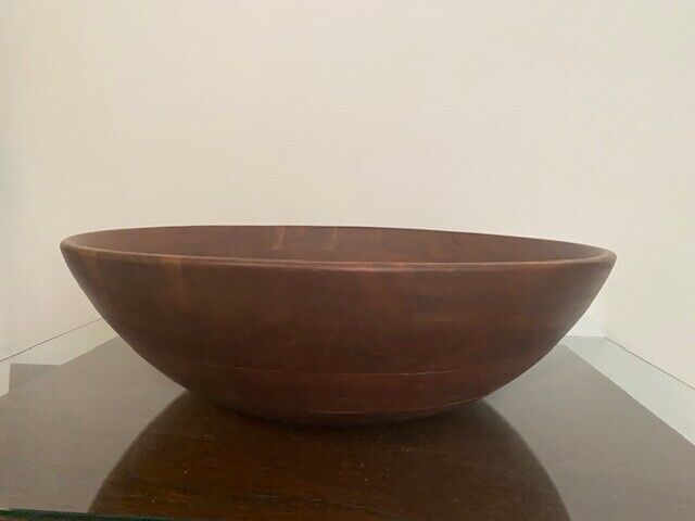 Pottery Barn Chateau Handcrafted Acacia Wood Salad Bowl, 20 in