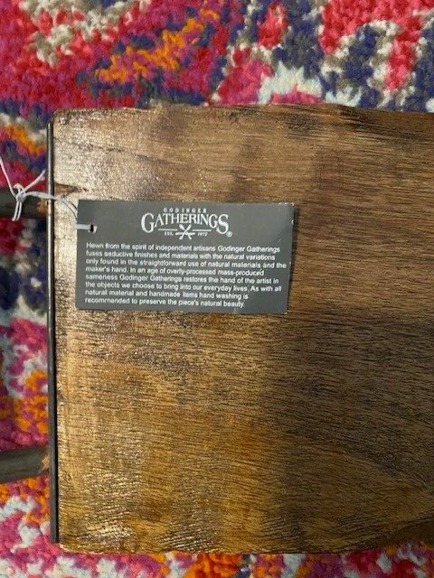 Godlinger Gatherings 39 inch Wood and Steel Serving Tray