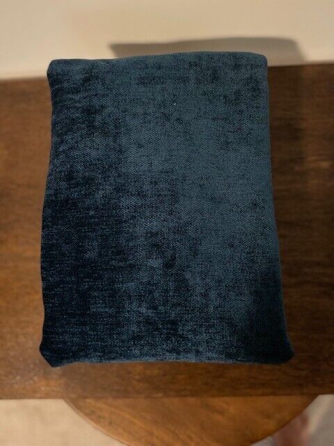 West Elm Worn velvet 48 x 108 in Unlined Curtain, Regal Blue