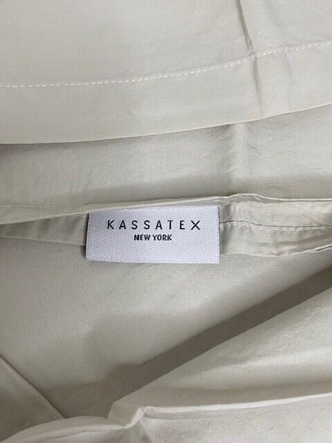 Kassatex NY Lorimer Washed Percale King Flat Sheet, Dolphin Grey