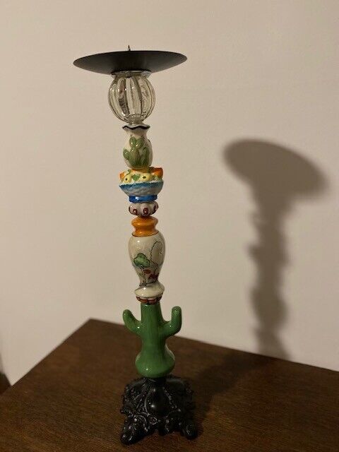 Vintage Salt and Pepper Shaker Cactus Theme  Candle Sticks