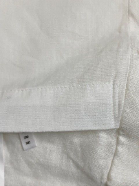 Pottery Barn 50 x 84 in Belgian Flax Linen Curtain, Cotton Lined, White