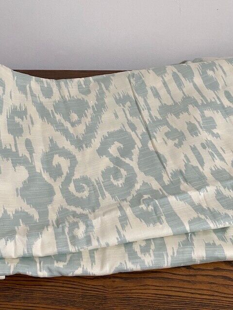 Williams Sonoma Home Queen Duvet Cover, 100% Cotton, Ivory and Aqua