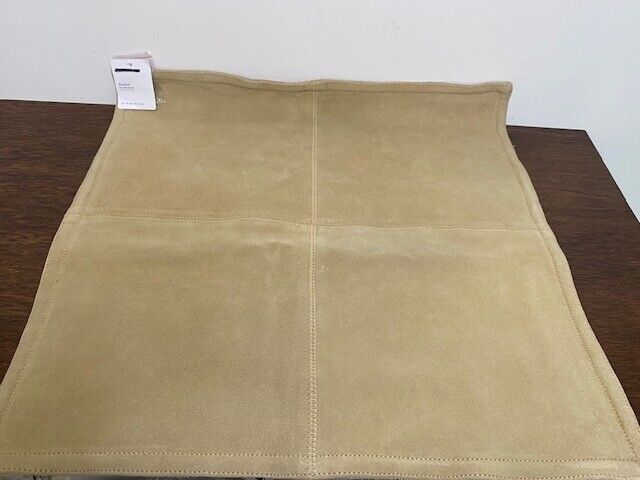 Pottery Barn Pieced Suede Pillow, Stone, 20 x 20 in