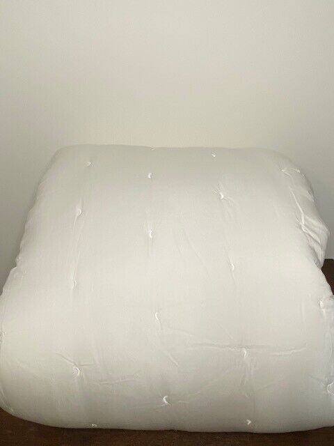 West Elm K/CK Tencel Tack Stitch Comforter, White