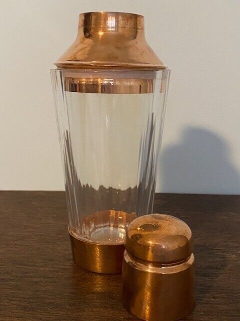 Mark & Graham Copper and Faceted Glass Cocktail Shaker