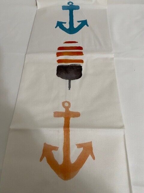 West Elm Nautical Kitchen Towels, Anchor and Buoy