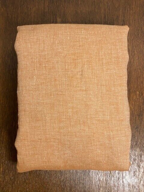 West Elm European Flax Linen Curtain 48 x 96 in, Blackout-Terra Cotta Melange