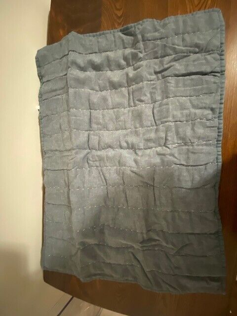 West Elm Standard Quilted Sham, Denim