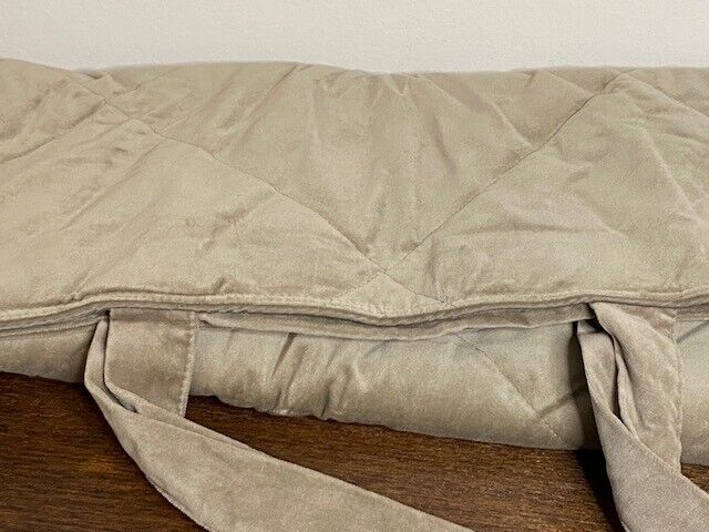 Pottery Barn Diamond Quilted Velvet Standard Sham, Taupe