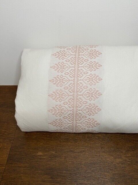 Pottery Barn Teen Q/F Indira Jacquard Duvet Cover, Vintage Rose