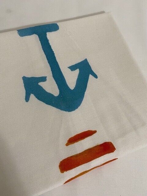 West Elm Nautical Kitchen Towels, Anchor and Buoy