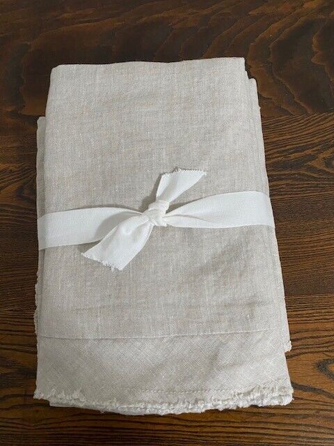 Pottery Barn, 100% Belgian Flax Linen Dbl Flange Euro Sham-Flax