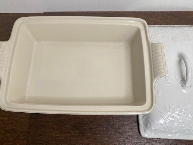 Williams SonomaLeCreuset Olive Branch Heritage Stoneware Rectangle Cvd Casserole