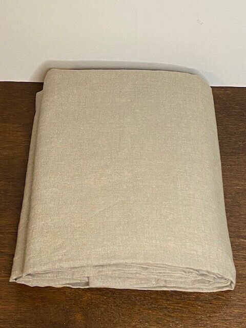 Pottery Barn Belgian Flax Linen Curtain, Cotton Lined, 50 x 96 in, Dark Flax