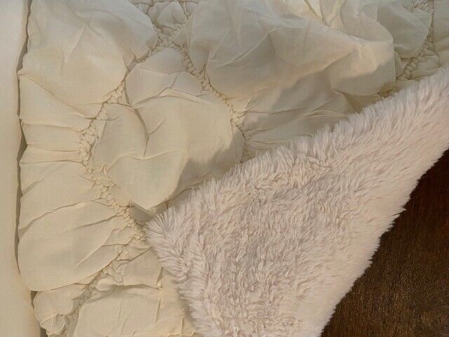 Pottery Barn Teen Quilted Std Sham Chloe Sherpa Ivory