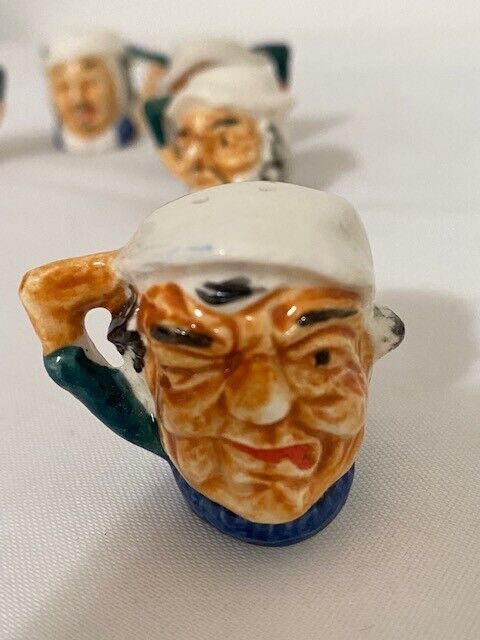 Old men Salt and Pepper shakers-6 pieces