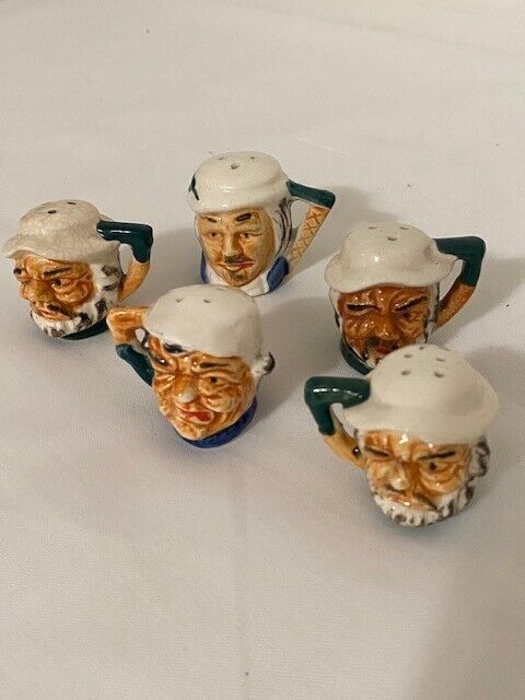 Old men Salt and Pepper shakers-6 pieces