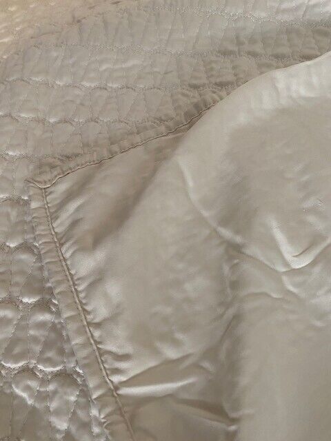 West Elm Quilted Satin 26 x 26 in Euro Sham, Ivory