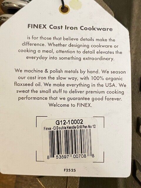 Williams Sonoma Finex 12 in Cast Iron Grill Pan