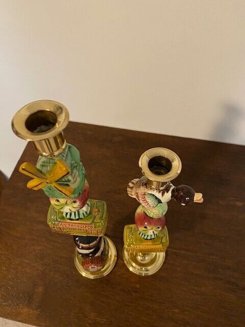 Vintage Salt & Pepper Shaker-San Francisco to the Big Apple Theme Candle Sticks