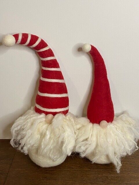 Pottery Barn Wool Gnome Decor Set of 2