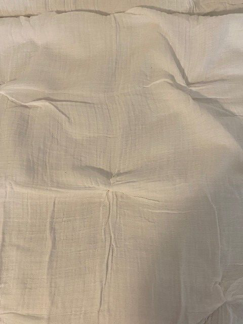 Pottery Barn Soft Cotton Handcrafted Quilted Euro Sham, White, 26 x 26 in