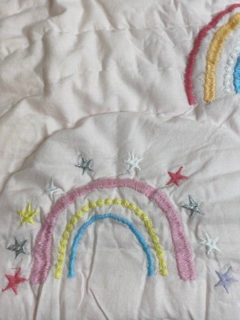 Pottery Barn Kids Rainbow Molly Quilted Euro Sham, Blush