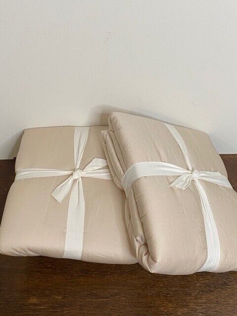 Pottery Barn Set of 2 King Dream Brushed Cotton Comforter Shams, Rosewater