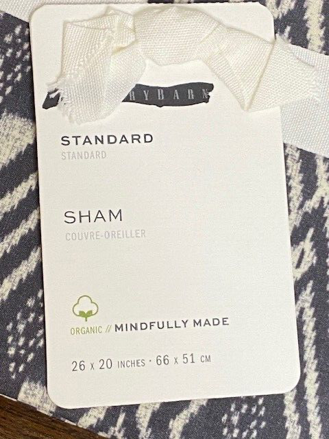 Pottery Barn Mitzi Print Standard Sham, Charcoal