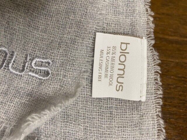 Pottery Barn Blomus Merino Wool & CashmereThrow Blanket, Microchip