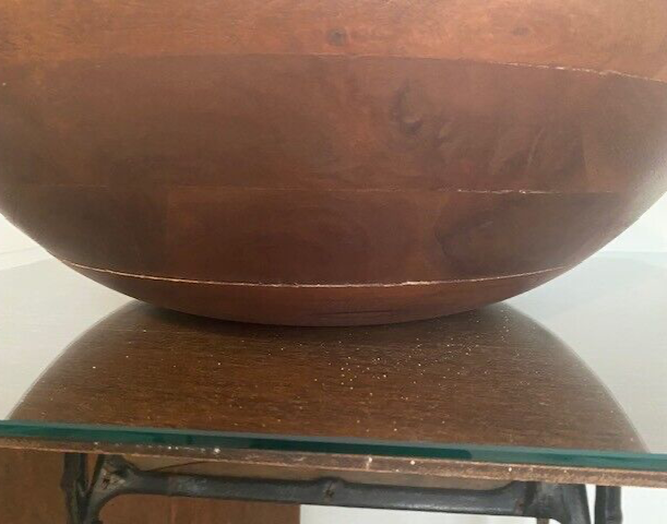 Pottery Barn Chateau Handcrafted Acacia Wood Salad Bowl, 20 in