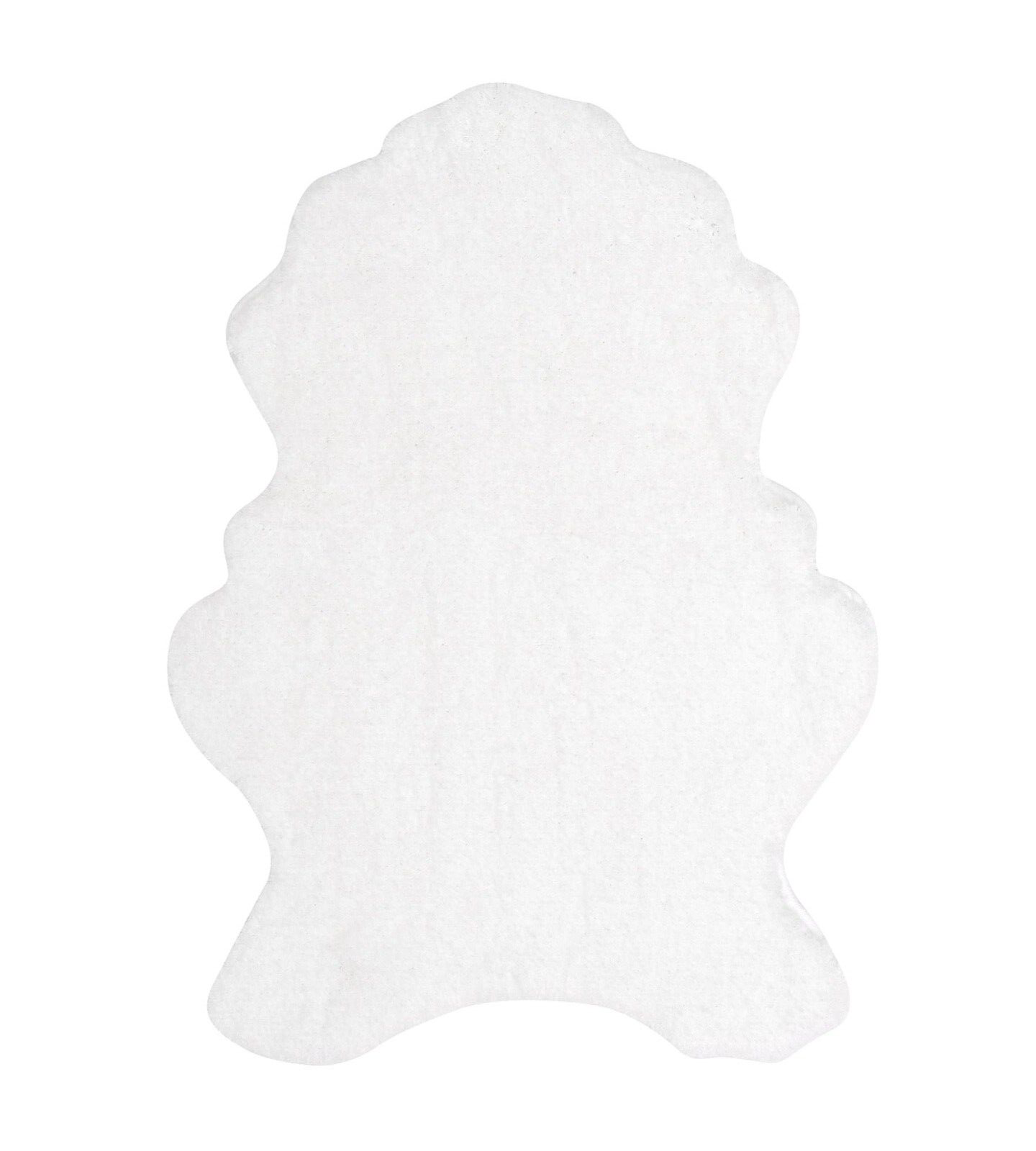 Pottery Barn Faux Hide Bath Mat, 22 x 31 in, White