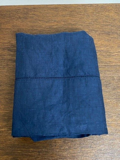 Pottery Barn Belgian Flax Linen Standard Pillowcase, Midnight