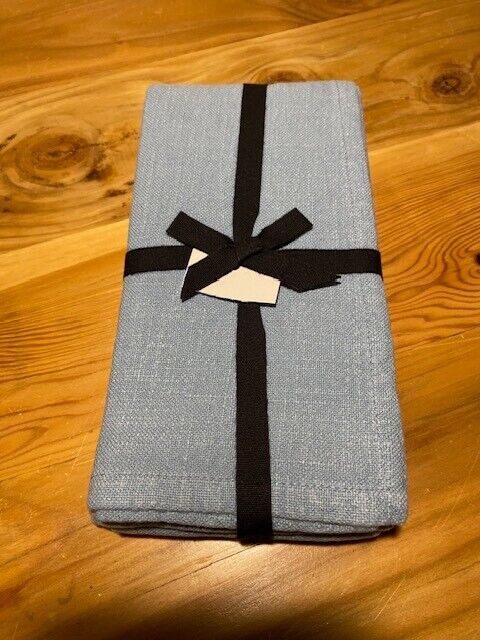 West Elm Set of 4 Napkins, 100% Cotton, Blue