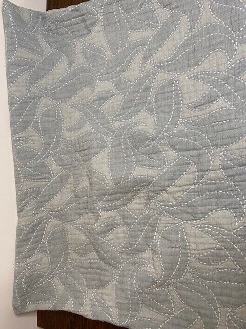 West Elm Handstitched Quilted Euro Sham, Blue tones