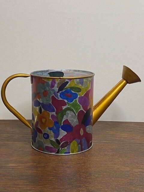 Mackenzie Childs Avant Garden Small Galvanized Watering Can, Metal