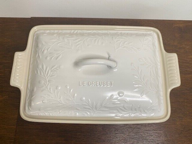 Williams SonomaLeCreuset Olive Branch Heritage Stoneware Rectangle Cvd Casserole