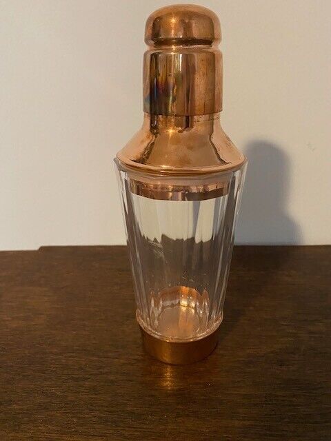 Mark & Graham Copper and Faceted Glass Cocktail Shaker