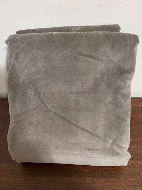 Pottery Barn 100% Cotton Velvet Blackout Curtain Panel, 50 x 84 in-Flagstone