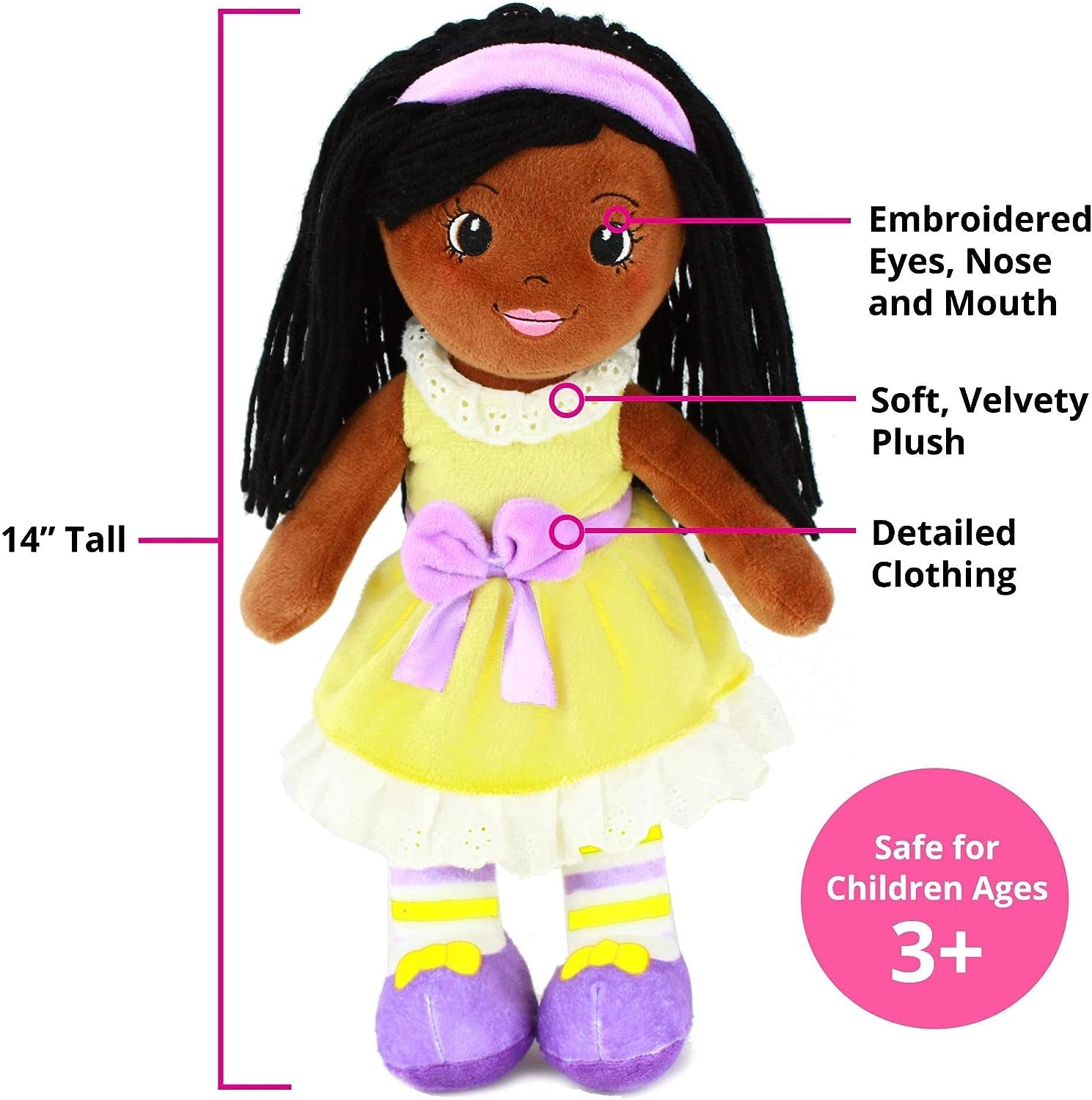 14" Soft Baby Doll - Plush Rag Dolls for 2 Year Old Girls & Boys, Toddler & Infants - Kaylie