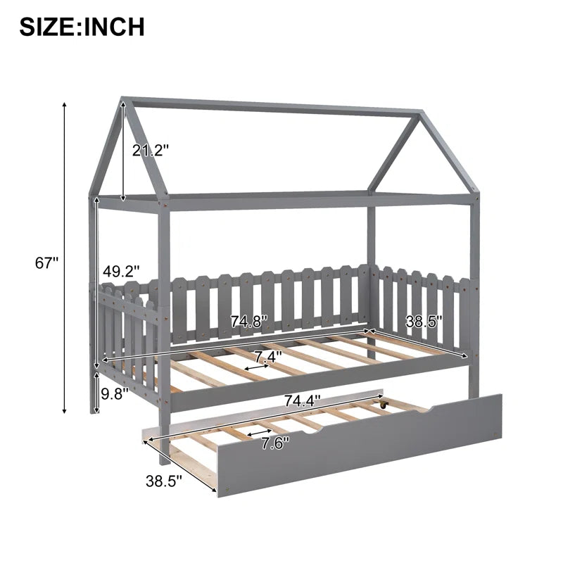 Topsham Solid Wood Daybed with Trundle