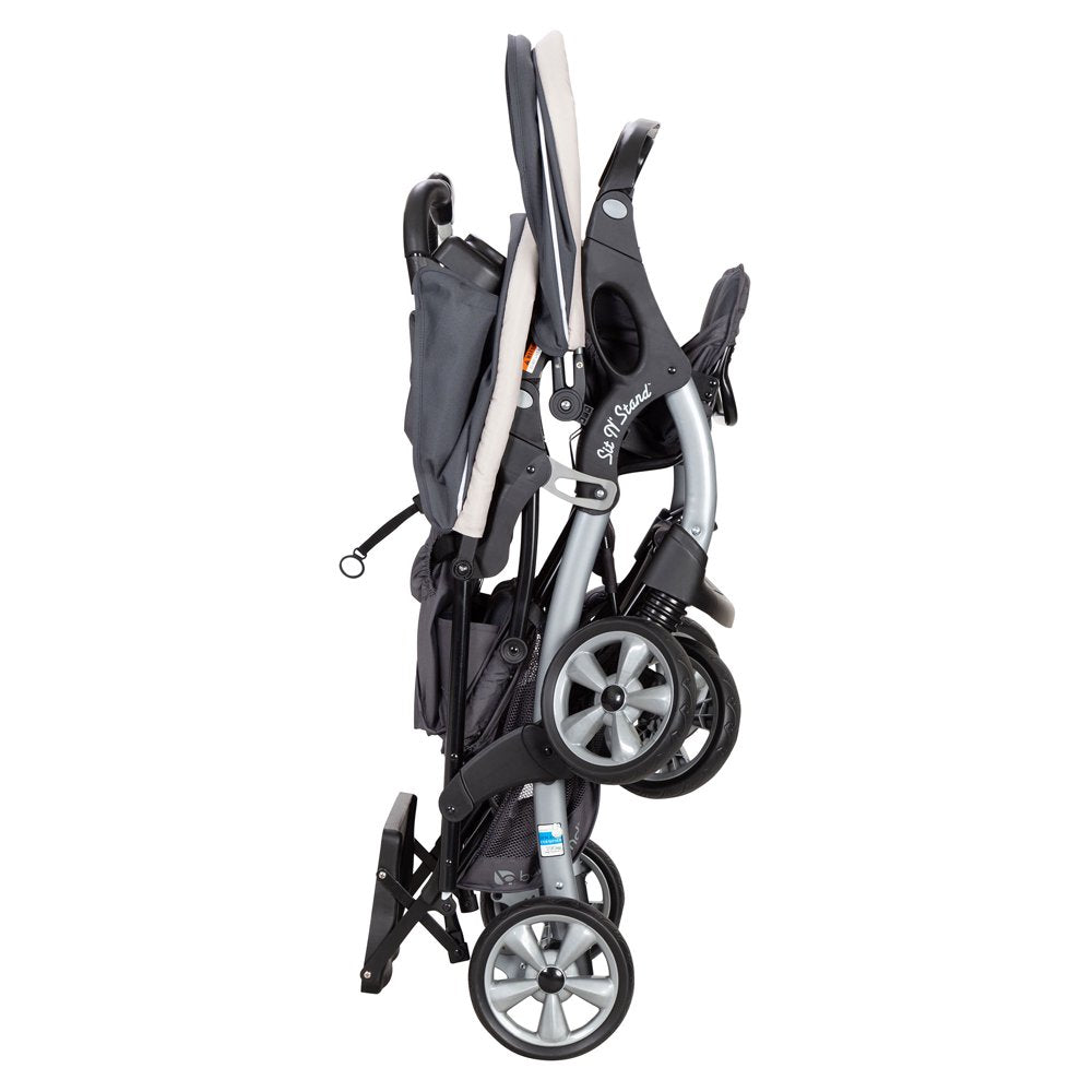 Sit N' Stand Easy Fold Toddler/Baby Double Stroller, Magnolia