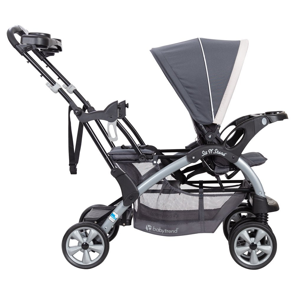 Sit N' Stand Easy Fold Toddler/Baby Double Stroller, Magnolia