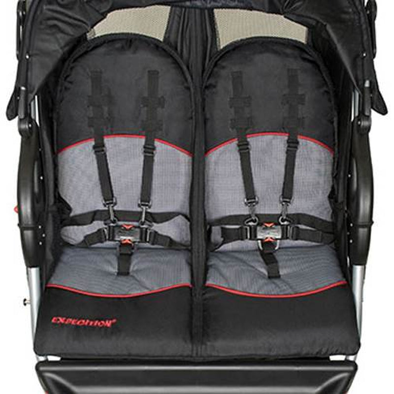 Expedition Swivel Travel Jogging Double Baby Stroller, Millennium