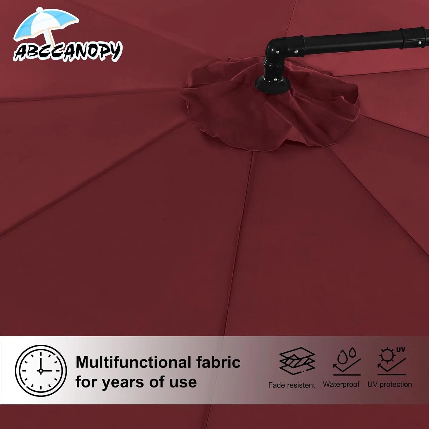 Cantilever Patio Umbrellas 10FT Burgundy