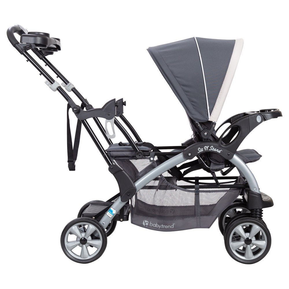 Sit N Stand Travel Double Stroller W/ Single Car Seat, Magnolia